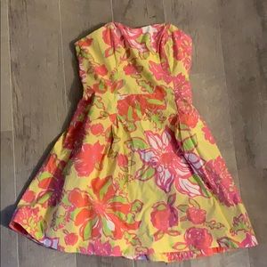 Vintage Lilly Pulitzer strapless dress
